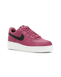 fuchsia Leder niedrige Sneakers von Nike