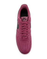 fuchsia Leder niedrige Sneakers von Nike