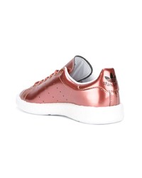 fuchsia Leder niedrige Sneakers von adidas