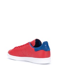 fuchsia Leder niedrige Sneakers von adidas