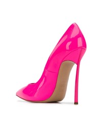 fuchsia Leder Pumps von Casadei