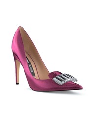 fuchsia Leder Pumps von Sergio Rossi