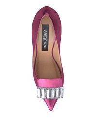 fuchsia Leder Pumps von Sergio Rossi