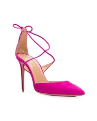 fuchsia Leder Pumps von Aquazzura