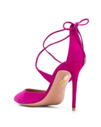 fuchsia Leder Pumps von Aquazzura