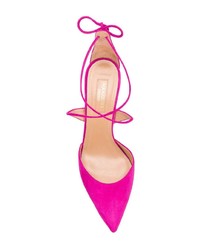 fuchsia Leder Pumps von Aquazzura