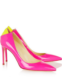 fuchsia Leder Pumps von Brian Atwood