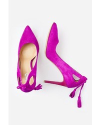 fuchsia Leder Pumps von myMo