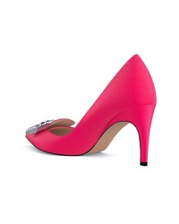 fuchsia Leder Pumps von Sergio Rossi