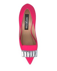 fuchsia Leder Pumps von Sergio Rossi