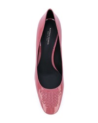 fuchsia Leder Pumps von Bottega Veneta