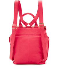 fuchsia Leder Rucksack von See by Chloe