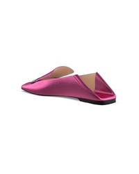 fuchsia Leder Slipper von Sergio Rossi