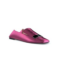 fuchsia Leder Slipper von Sergio Rossi