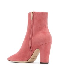 fuchsia Leder Stiefeletten von Jimmy Choo