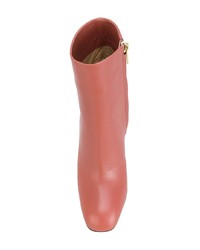 fuchsia Leder Stiefeletten von Paul Andrew