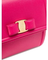 fuchsia Leder Umhängetasche von Salvatore Ferragamo