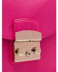 fuchsia Leder Umhängetasche von Furla