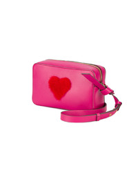 fuchsia Leder Umhängetasche von Anya Hindmarch