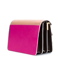 fuchsia Leder Umhängetasche von Marni