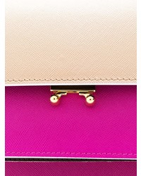 fuchsia Leder Umhängetasche von Marni