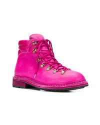 fuchsia Lederarbeitsstiefel von Guidi