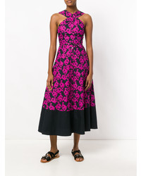 fuchsia Midikleid mit Blumenmuster von Borgo De Nor