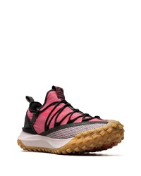 fuchsia niedrige Sneakers mit Karomuster von Nike