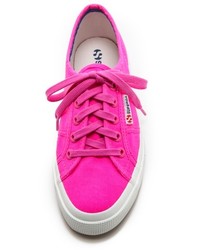 fuchsia niedrige Sneakers von Superga