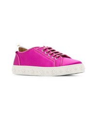 fuchsia niedrige Sneakers von Aquazzura