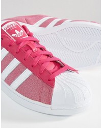 fuchsia niedrige Sneakers von adidas