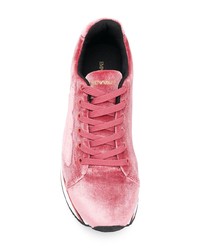 fuchsia niedrige Sneakers von Emporio Armani