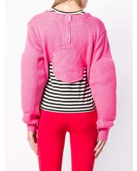 fuchsia Oversize Pullover von Comme des Garcons