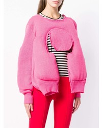 fuchsia Oversize Pullover von Comme des Garcons