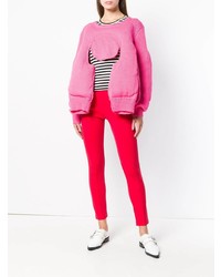 fuchsia Oversize Pullover von Comme des Garcons