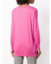 fuchsia Oversize Pullover von Snobby Sheep