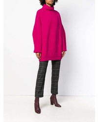 fuchsia Oversize Pullover von Erika Cavallini