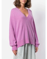 fuchsia Oversize Pullover von Christian Wijnants