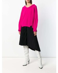 fuchsia Oversize Pullover von Erika Cavallini