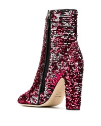 fuchsia Pailletten Stiefeletten von Paris Texas