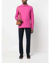 fuchsia Polo Pullover von Massimo Alba