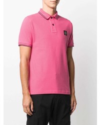 fuchsia Polohemd von Stone Island