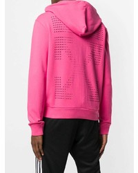 fuchsia Pullover mit einem Kapuze von Off-White