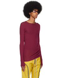 fuchsia Pullover mit einem Rundhalsausschnitt von Rick Owens