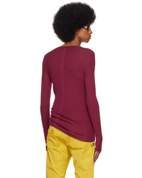 fuchsia Pullover mit einem Rundhalsausschnitt von Rick Owens