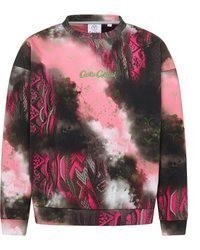 fuchsia Pullover mit einem Rundhalsausschnitt von CARLO COLUCCI