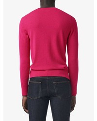 fuchsia Pullover mit einem Rundhalsausschnitt von Burberry