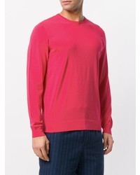 fuchsia Pullover mit einem Rundhalsausschnitt von Drumohr