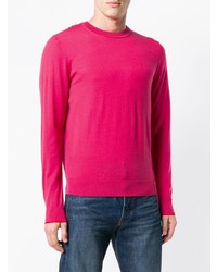 fuchsia Pullover mit einem Rundhalsausschnitt von Ps By Paul Smith