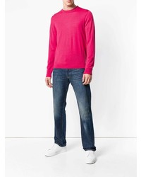 fuchsia Pullover mit einem Rundhalsausschnitt von Ps By Paul Smith